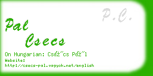 pal csecs business card